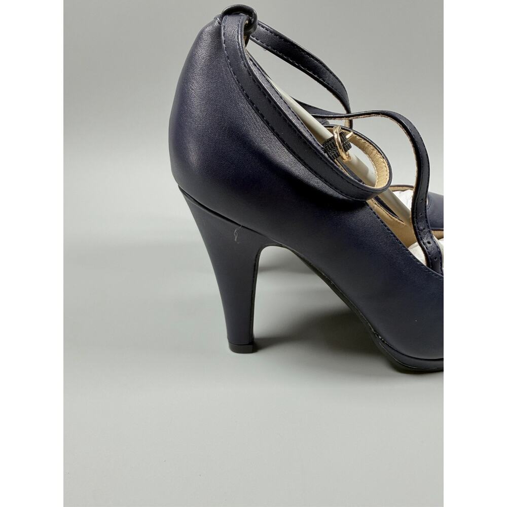 IDIFU Women’s Tracy Platform High Heel Pumps Blue/Navy Size 5.5 - Picture 4 of 7